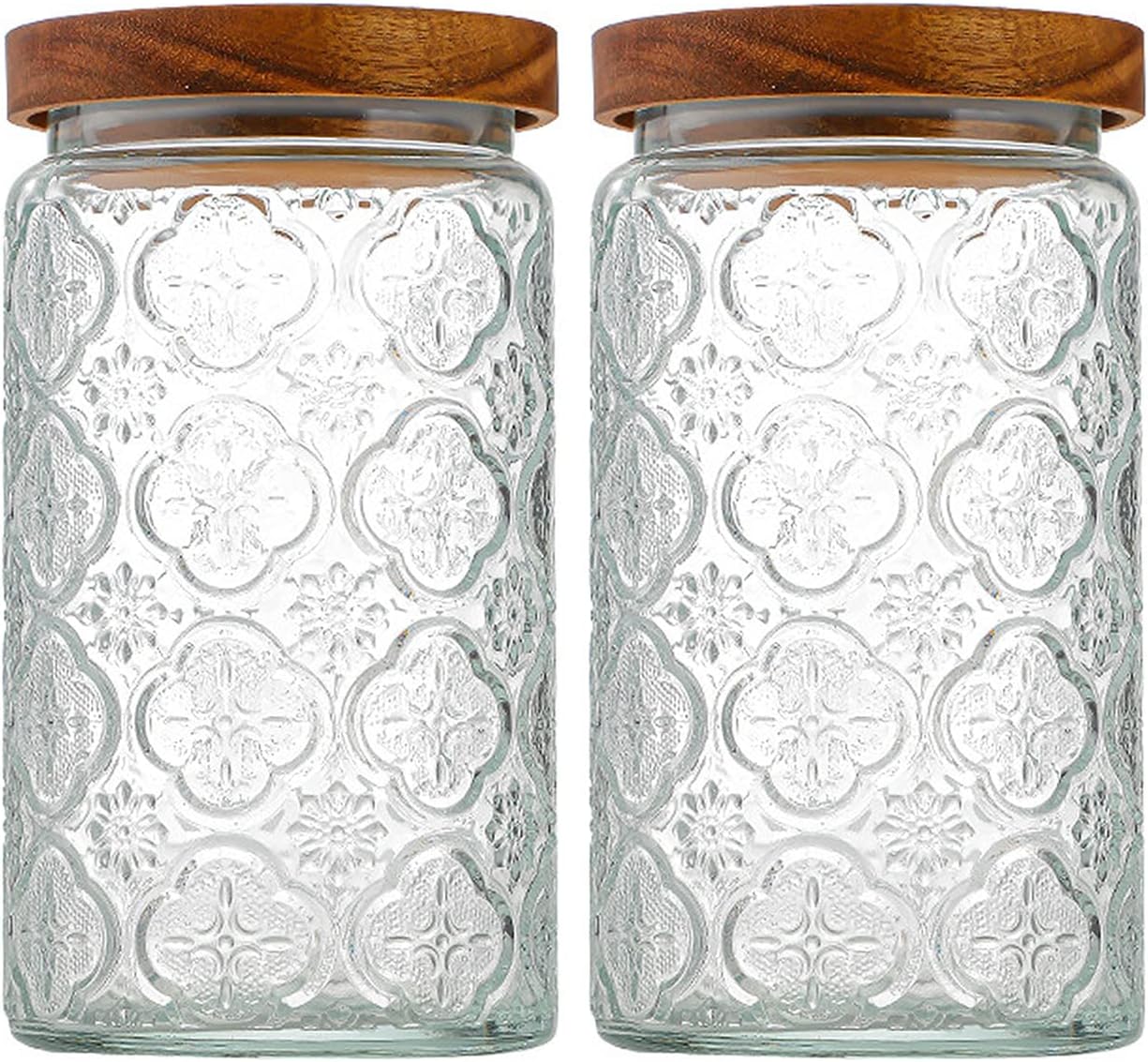 Food Storage Glass Jar - 35oz/1000ml Glass Storage Jars with Nature