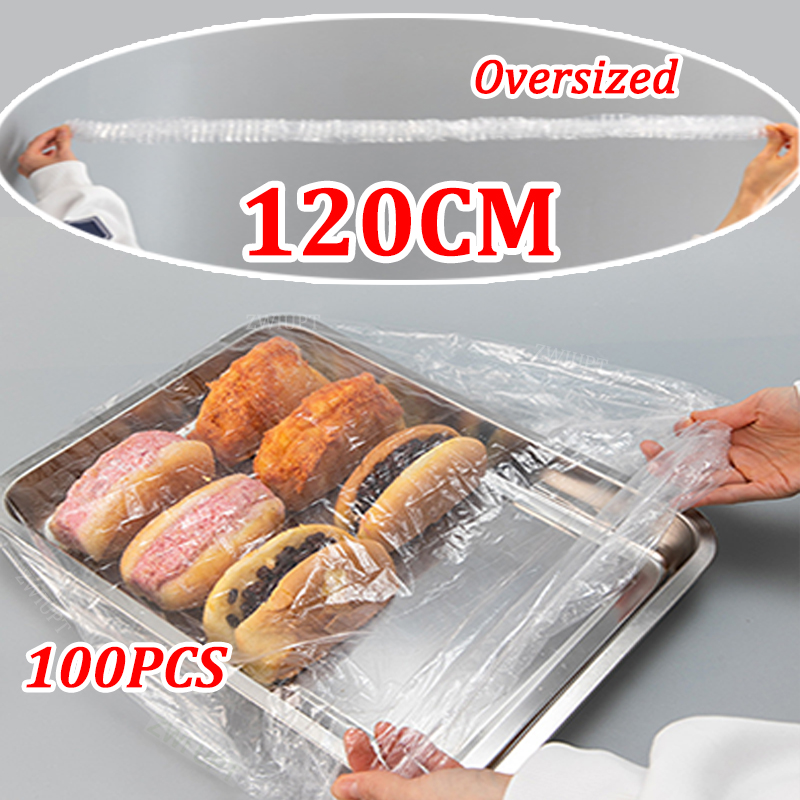 Food Storage Bags Xl - 38/70/120CM Disposable Food Cover Elastic Plastic