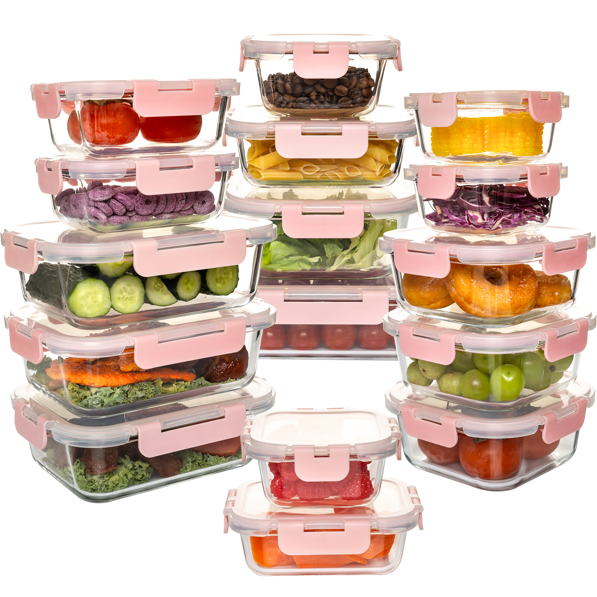 Food Storage Ideas - 16-Piece Glass Food Storage Containers Set,