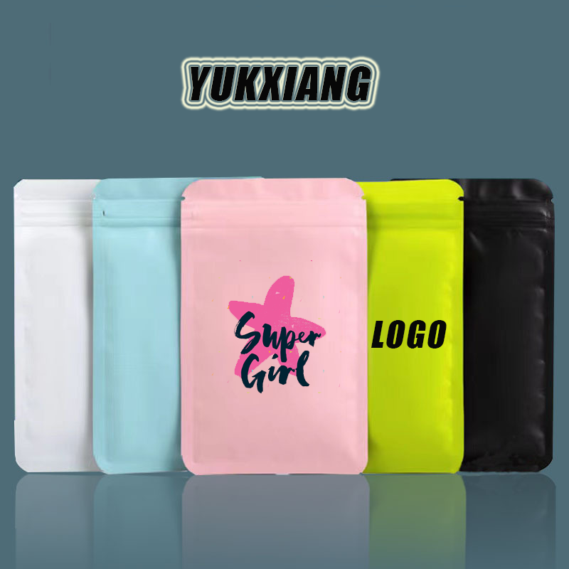 Food Storage Ziploc Bags - 100 pcs Colorful Top Feed Foil