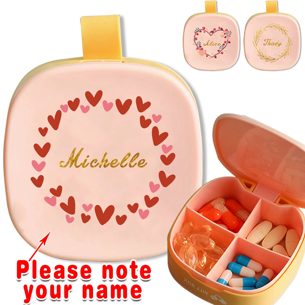 Food Storage Name - Customized Name Waterproof Pill Box Travel