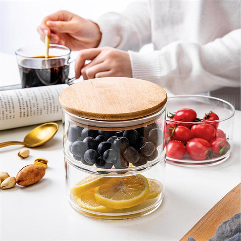 Food Storage Containers Tupperware - Japanese Salad Glass Bowl with Lid