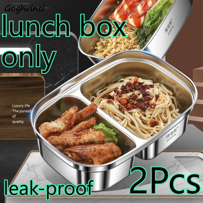 Food Storage Box Large - Lunch Box Stainless Steel Microwave-safe Large