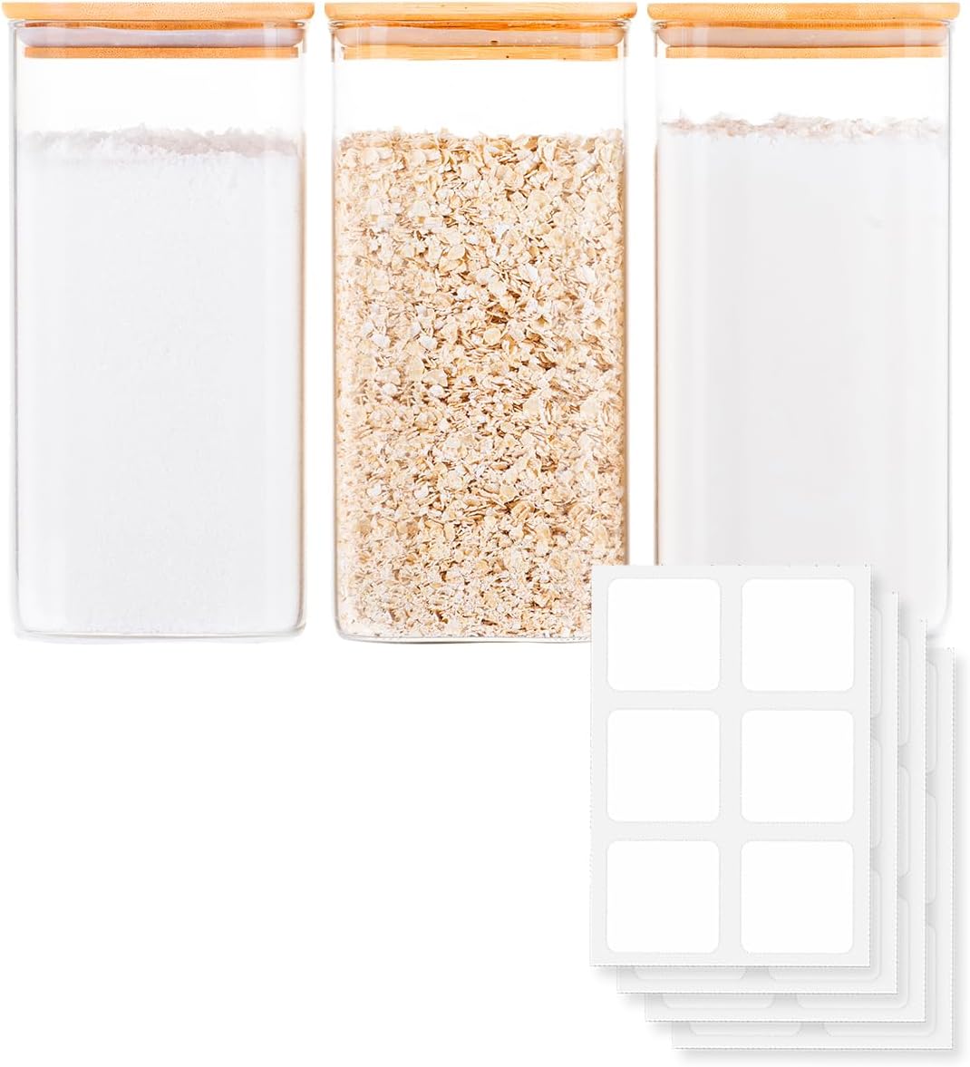 Food Storage Glass Jar - Glass Food Storage Jars with Airtight