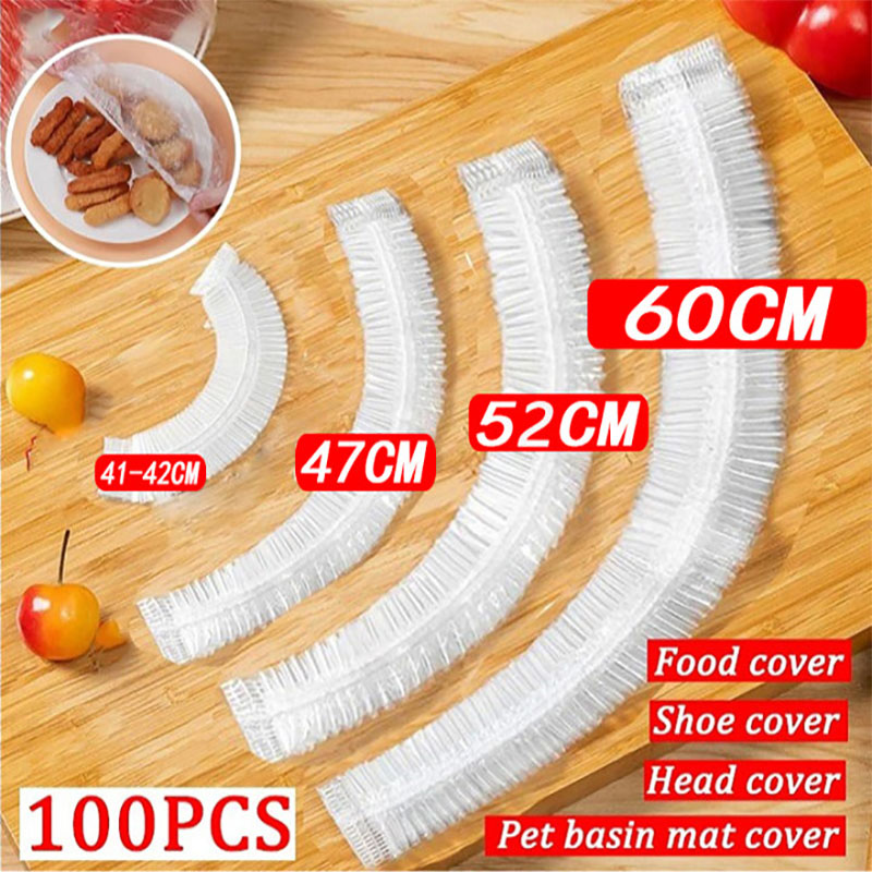 Food Storage Bags Xl - 50 Pieces Disposable Food Cover Plastic