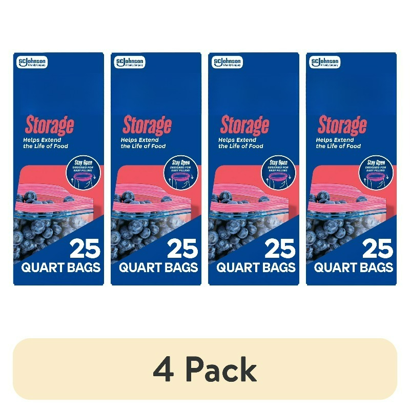 Food Storage 4 Quart - (4 pack) Brand Food Storage Bags,
