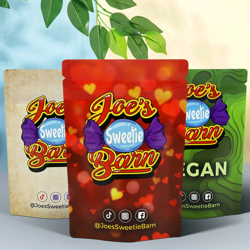 Food Storage Zipper Bags - custom printed resealable bags aluminum foil
