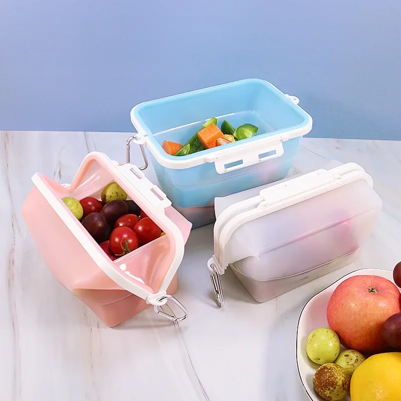 Food Storage Reusable Bags - Silicone Travel Premium Reusable Food Storage