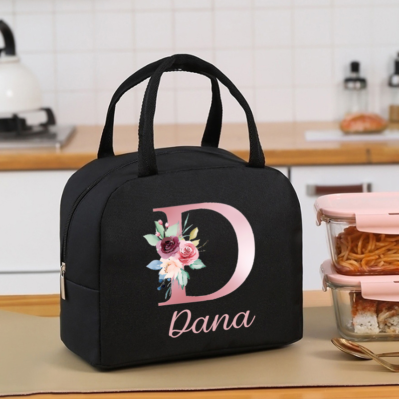 Food Storage Name - Custom Name Lunch Bag Handle Insulation