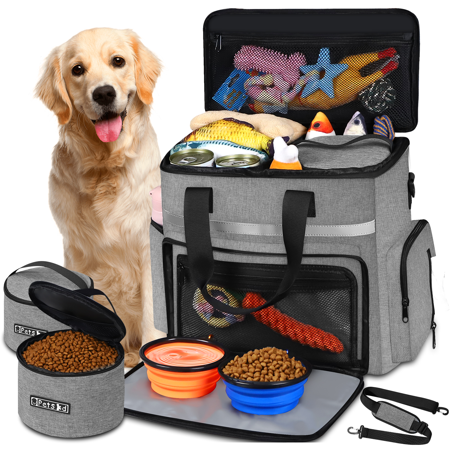 Food Storage Zipper Bags - Petskd Outdoor Dog Organizer Bag with
