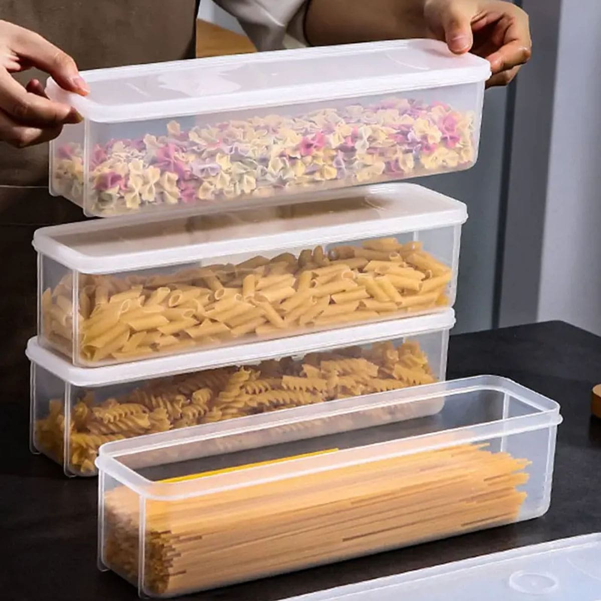 Food Storage Ideas - 1 Plastic Transparent Storage Box, Refrigerator