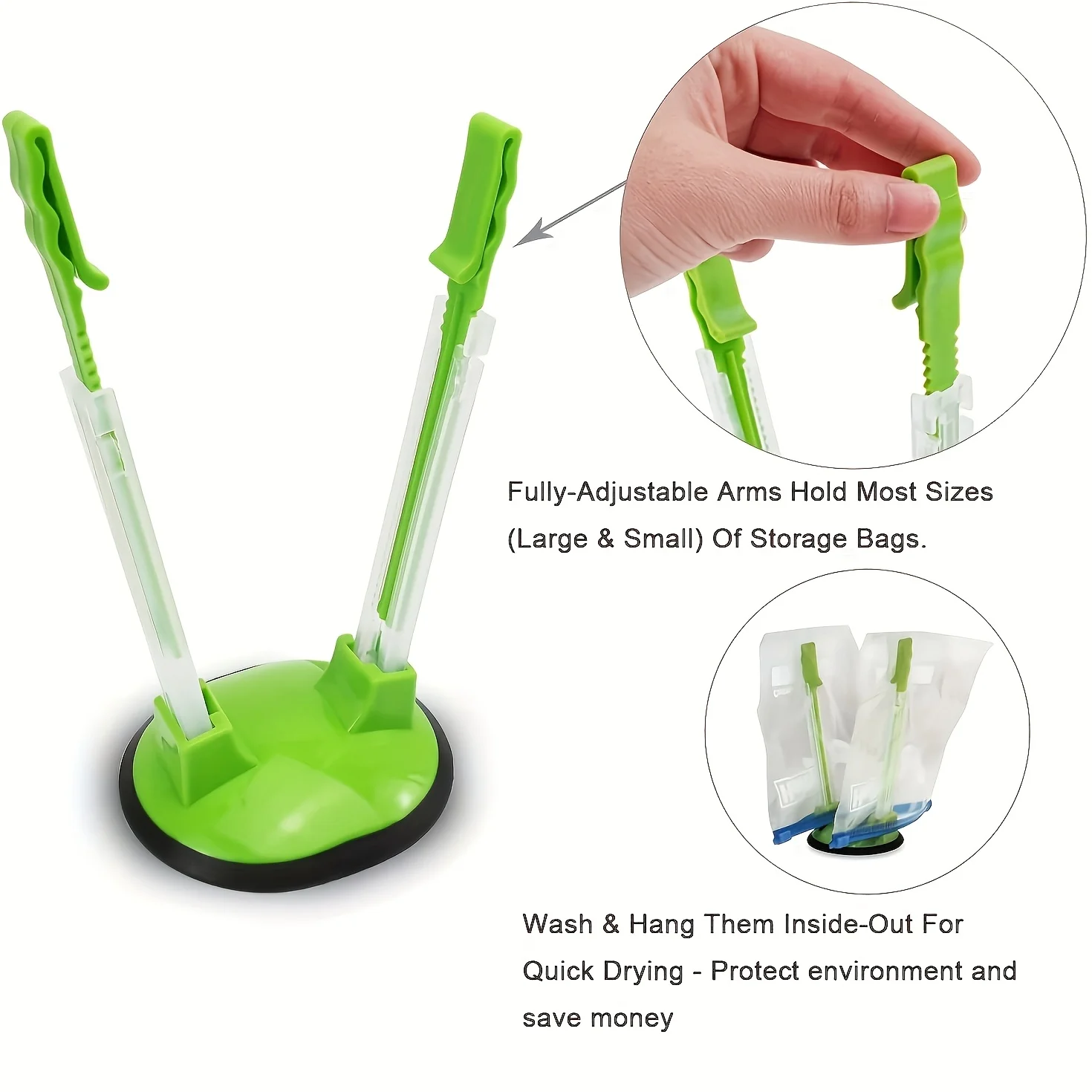 Zipper Bag Holder Plastic Adju – Food Storage Zipper Bags Bewertung und Preis