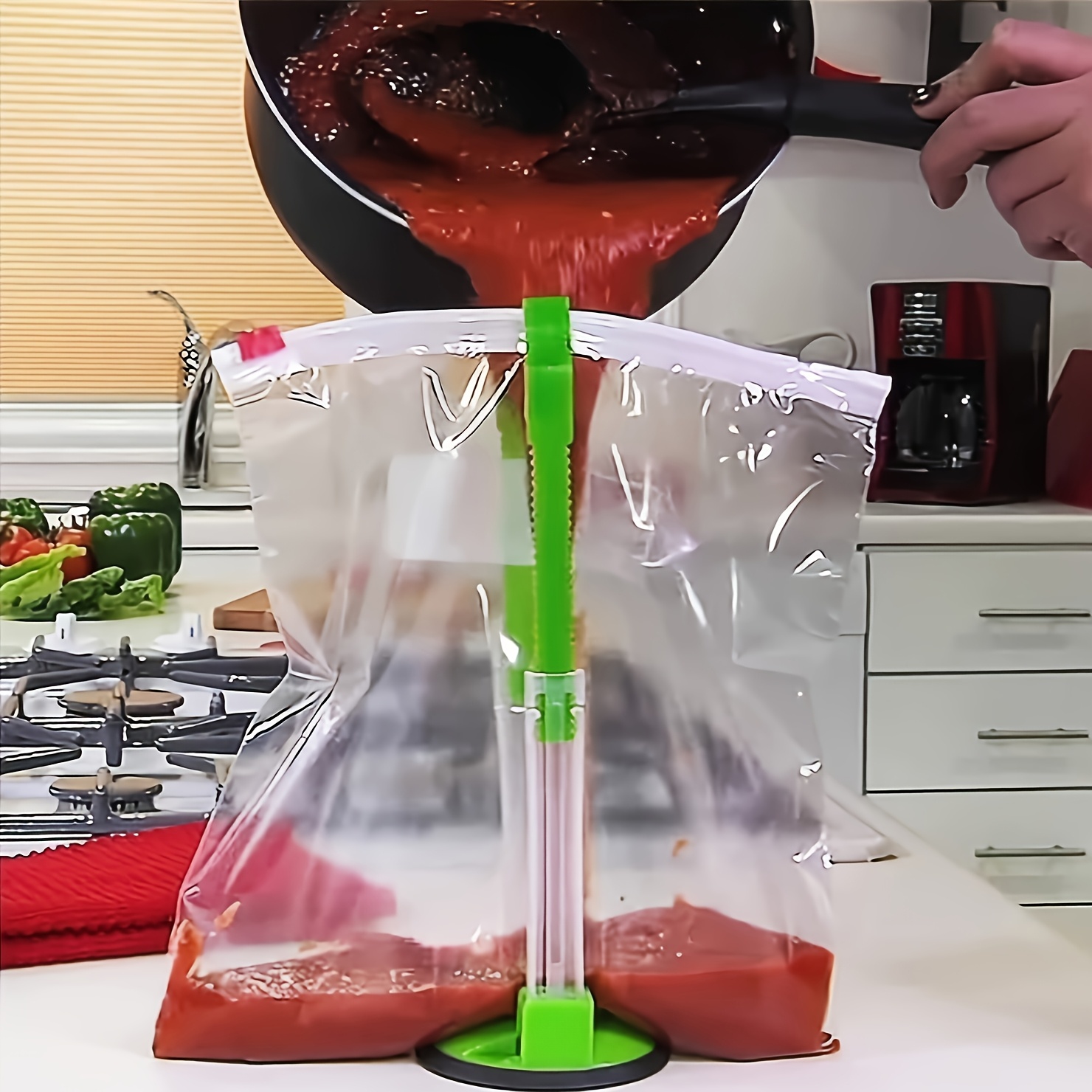 Zipper Bag Holder Plastic Adju – Food Storage Zipper Bags Bewertung und Preis