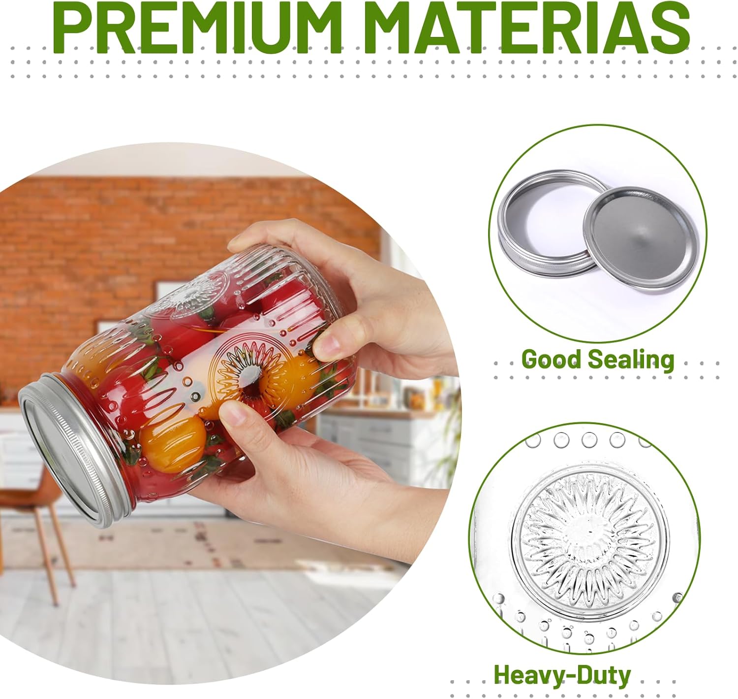 32 oz Wide Mouth Mason Jars wi – Food Storage 4 Quart Bewertung und Preis