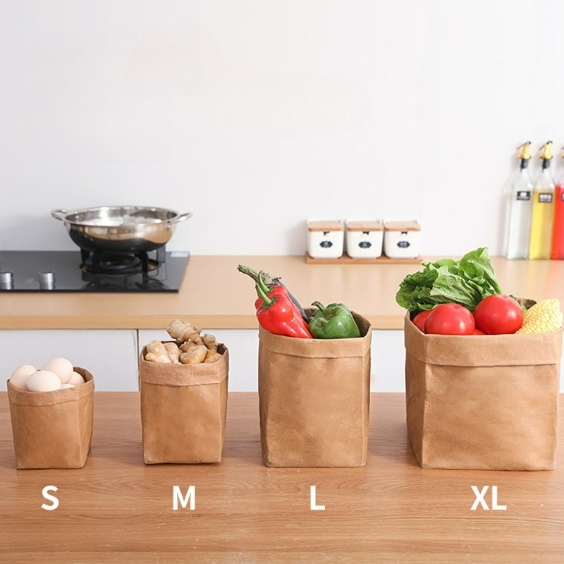 Kraft Paper Bag Washable Paper – Food Storage Reusable Bags Bewertung und Preis