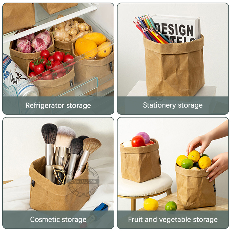 Kraft Paper Bag Washable Paper – Food Storage Reusable Bags Bewertung und Preis