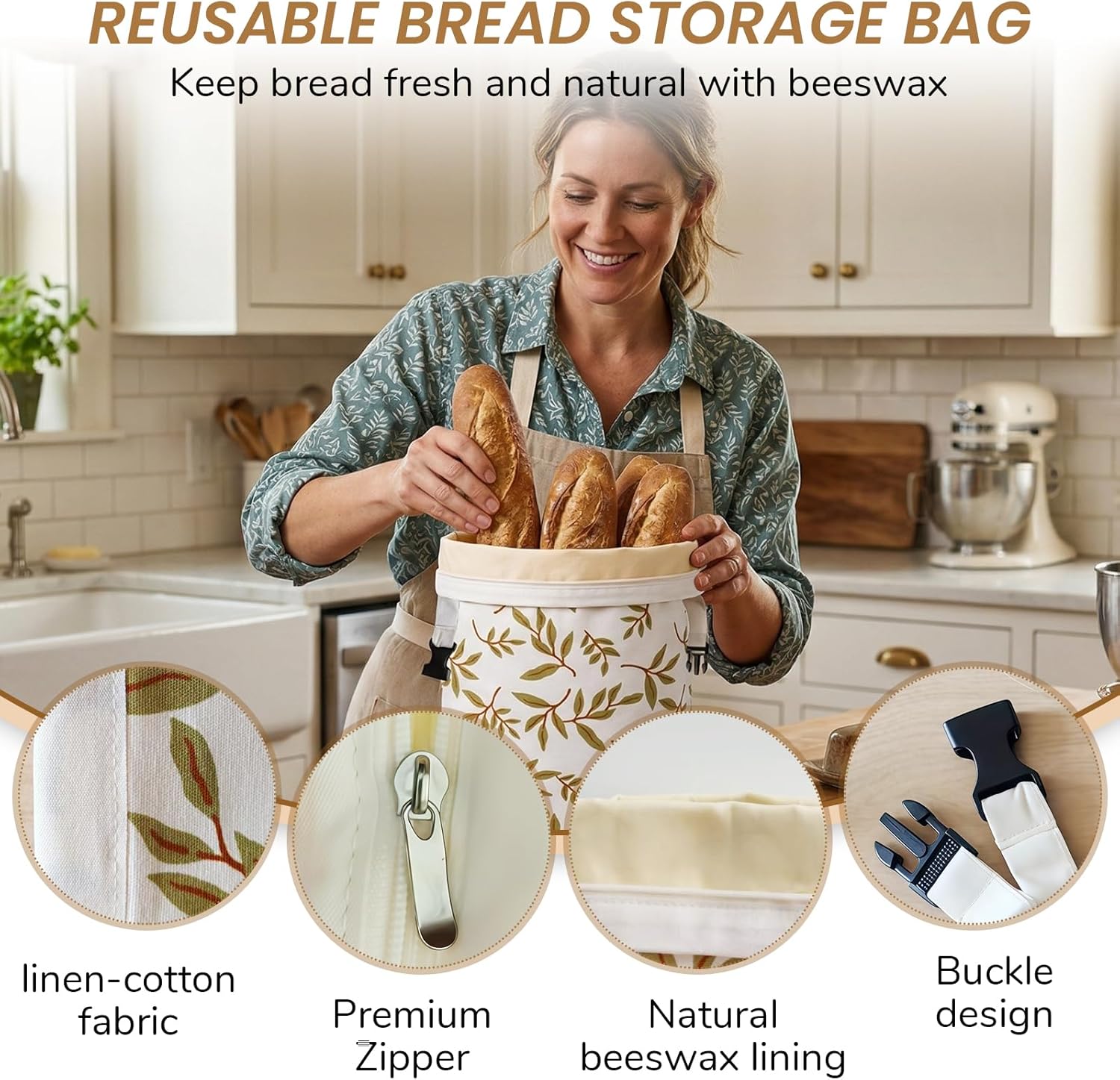 Reusable Beeswax Bread Bags fo – Food Storage Bags Xl Bewertung und Preis