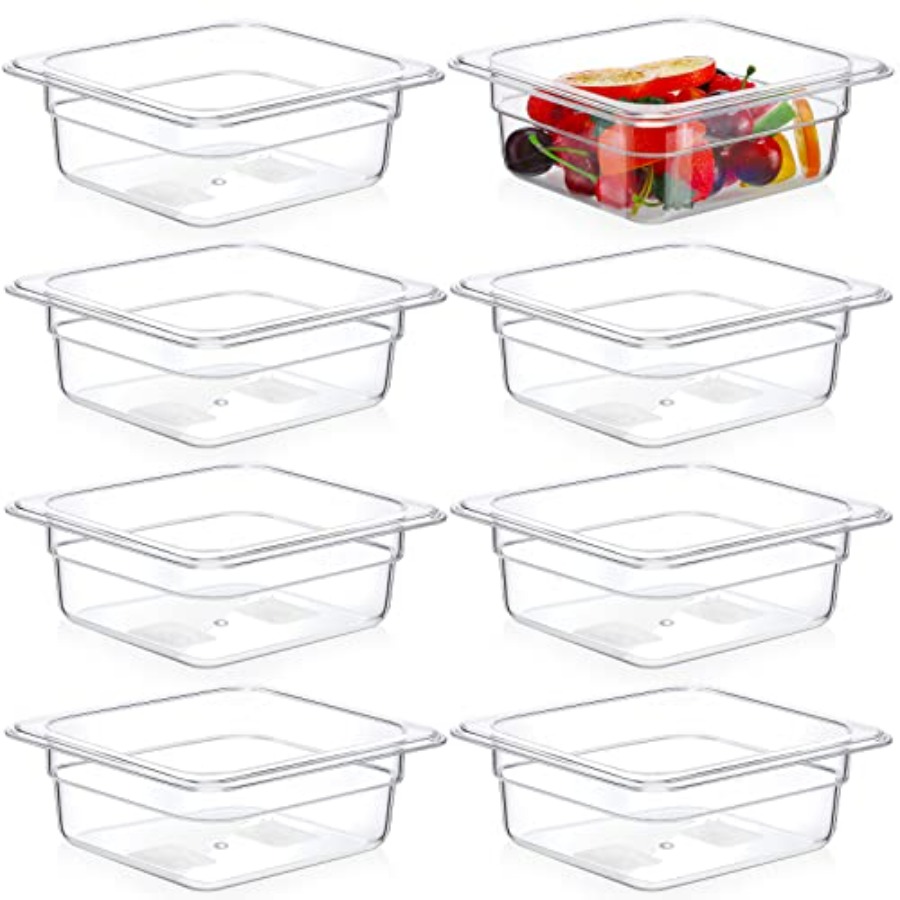 8 Pcs 1/6 Size, 2.6 Inch Deep  – Food Storage In Restaurant Bewertung und Preis