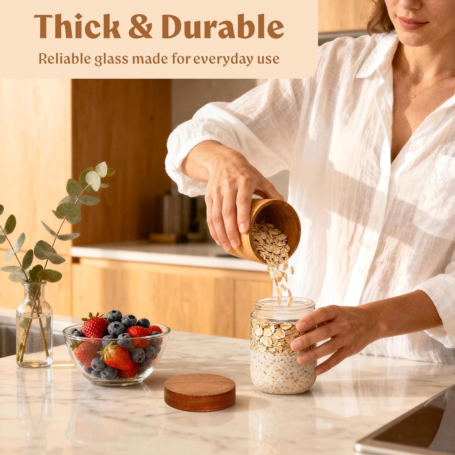 Overnight Oats Containers with – Food Storage Glass Jar Bewertung und Preis