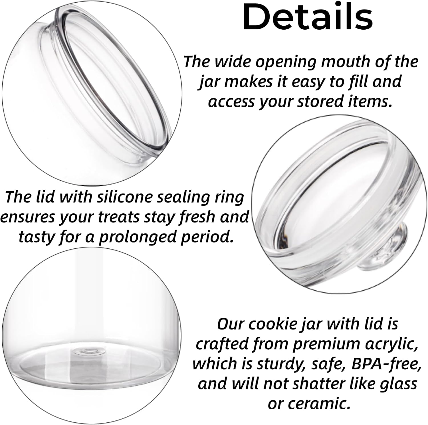 2 Pack 130 oz Large Cookie Jar – Food Storage Glass Jar Bewertung und Preis