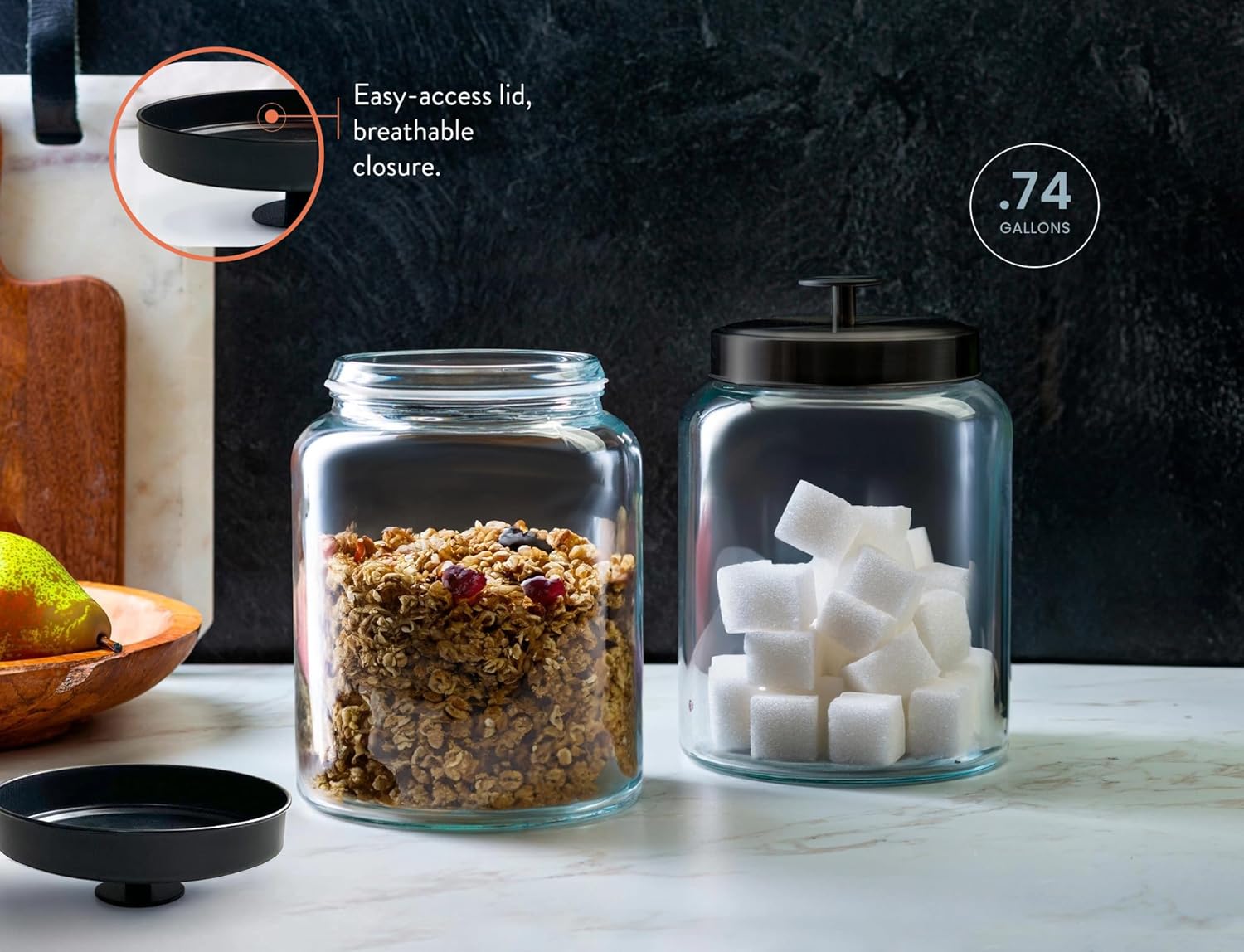 Glass Kitchen Canister Set, Fo – Food Storage Glass Jar Bewertung und Preis