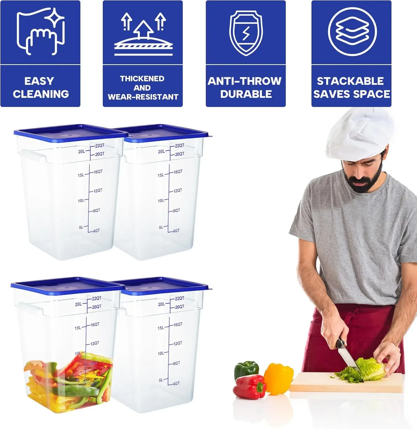 4 Pack Food Storage Containers – Food Storage 4 Quart Bewertung und Preis