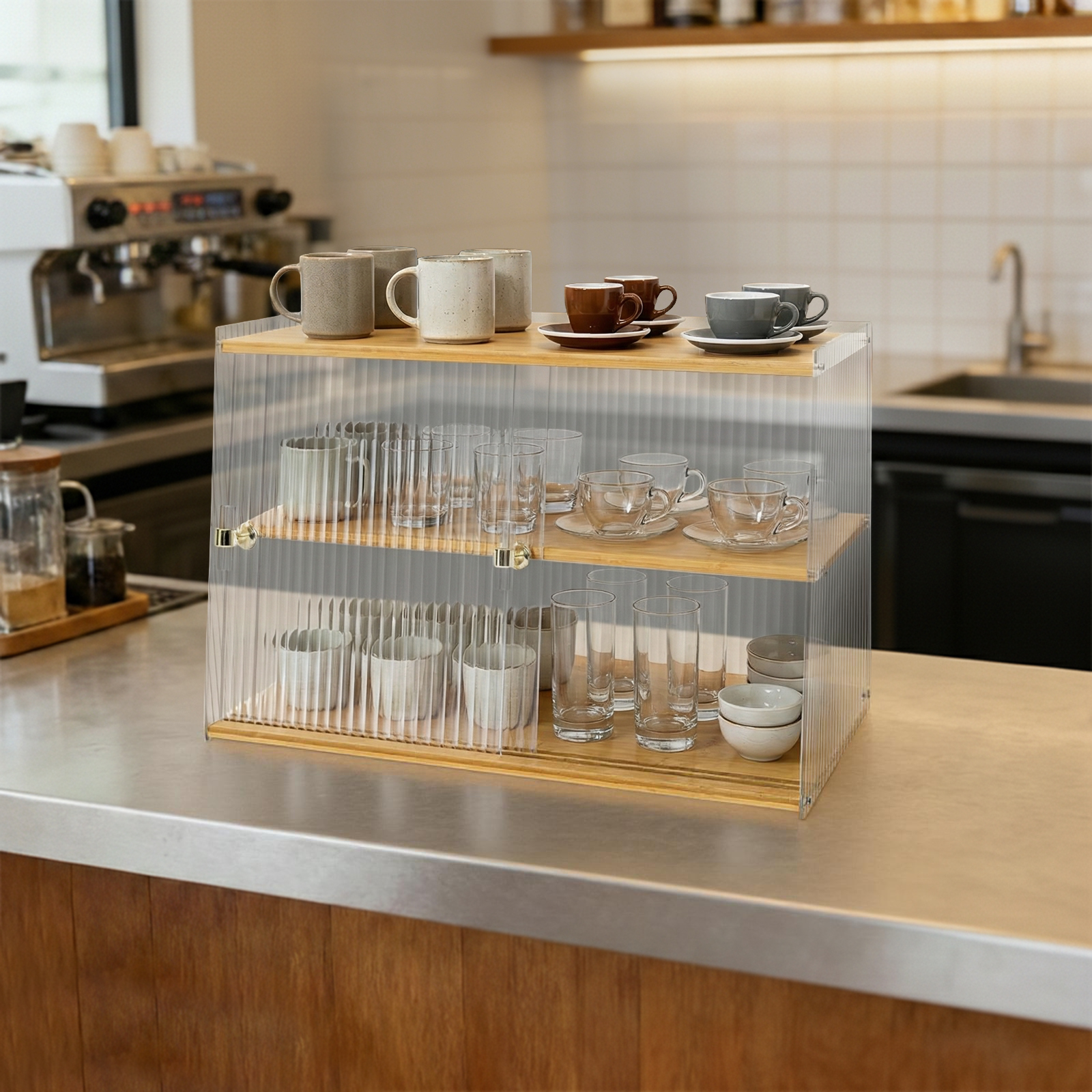 Cup Storage Rack, Bamboo Sideb – Food Storage Cabinet For Kitchen Bewertung und Preis