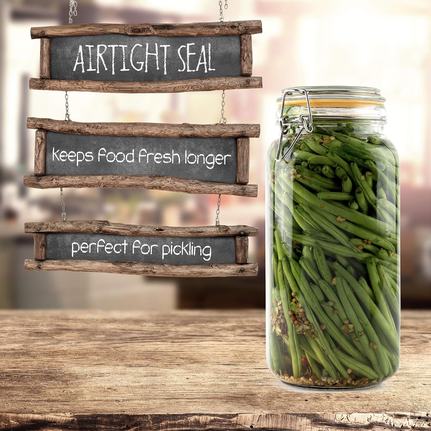 Glass Jars with Lids 67 oz Foo – Food Storage Glass Jar Bewertung und Preis