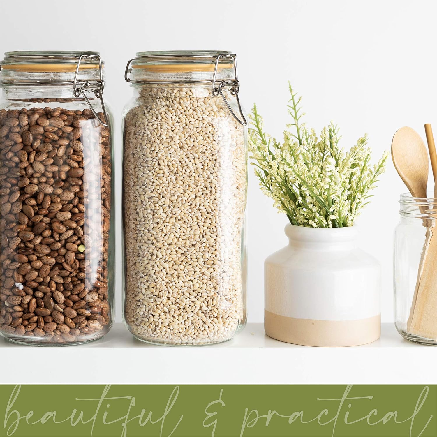 Glass Jars with Lids 67 oz Foo – Food Storage Glass Jar Bewertung und Preis