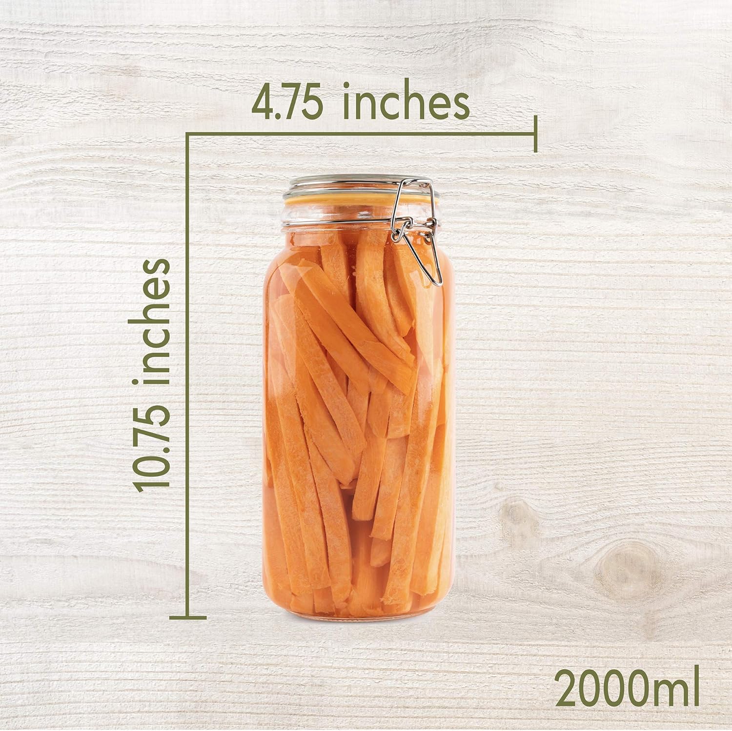 Glass Jars with Lids 67 oz Foo – Food Storage Glass Jar Bewertung und Preis