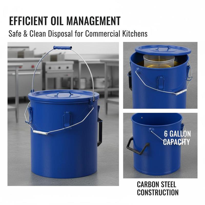 Carbon Steel Oil Storage Pail  – Food Storage In Restaurant Bewertung und Preis