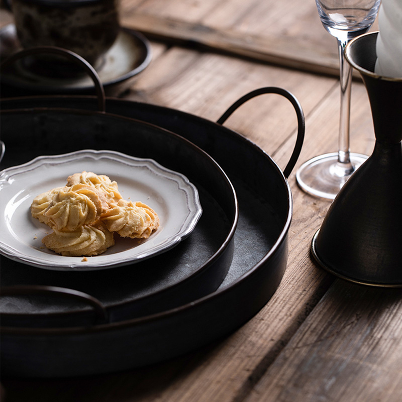European Retro Round Iron Plat – Food Storage In Restaurant Bewertung und Preis