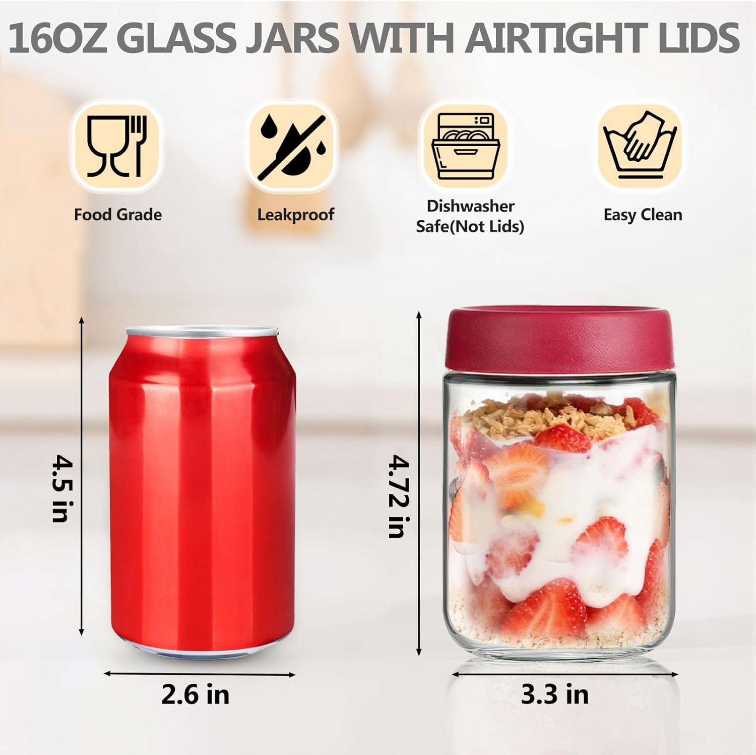 12 Pack Overnight Oats Contain – Food Storage Glass Jar Bewertung und Preis
