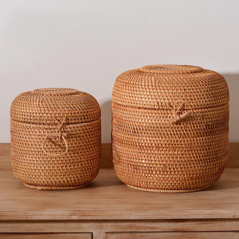 Handwoven Rattan Tea Storage B – Food Storage Roll Bags Bewertung und Preis