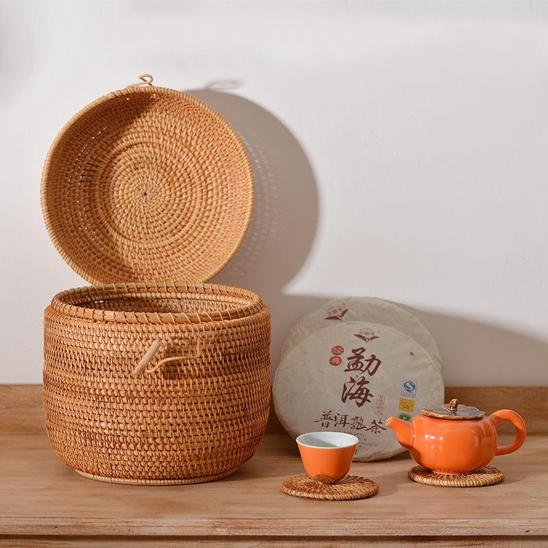 Handwoven Rattan Tea Storage B – Food Storage Roll Bags Bewertung und Preis