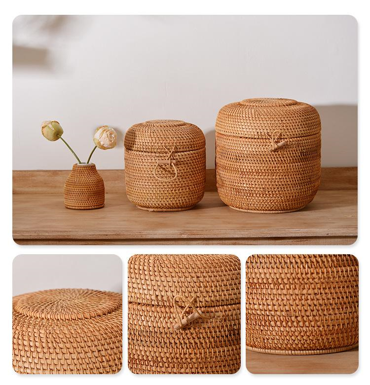 Handwoven Rattan Tea Storage B – Food Storage Roll Bags Bewertung und Preis