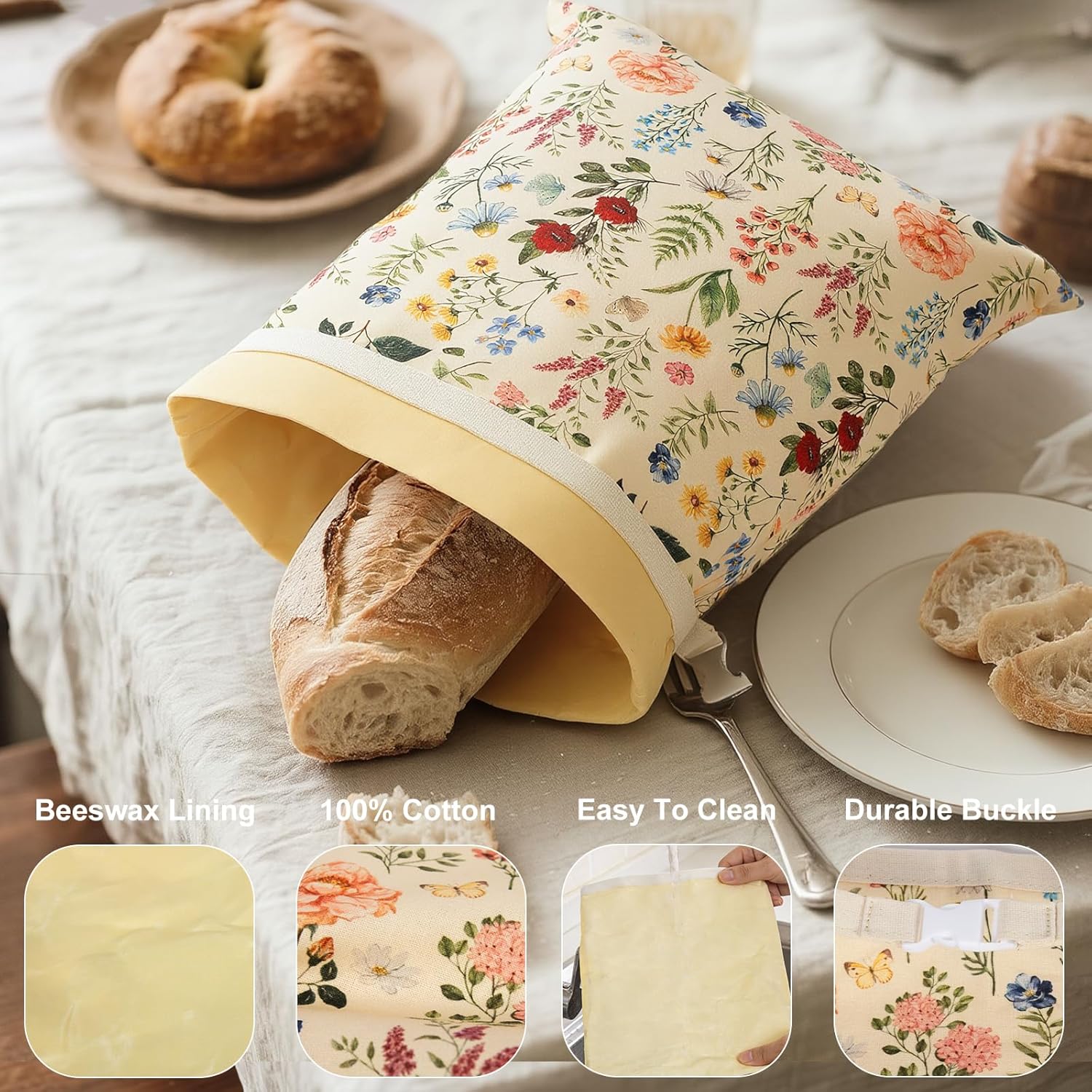 Reusable Beeswax Bread Bags fo – Food Storage Bags Xl Bewertung und Preis