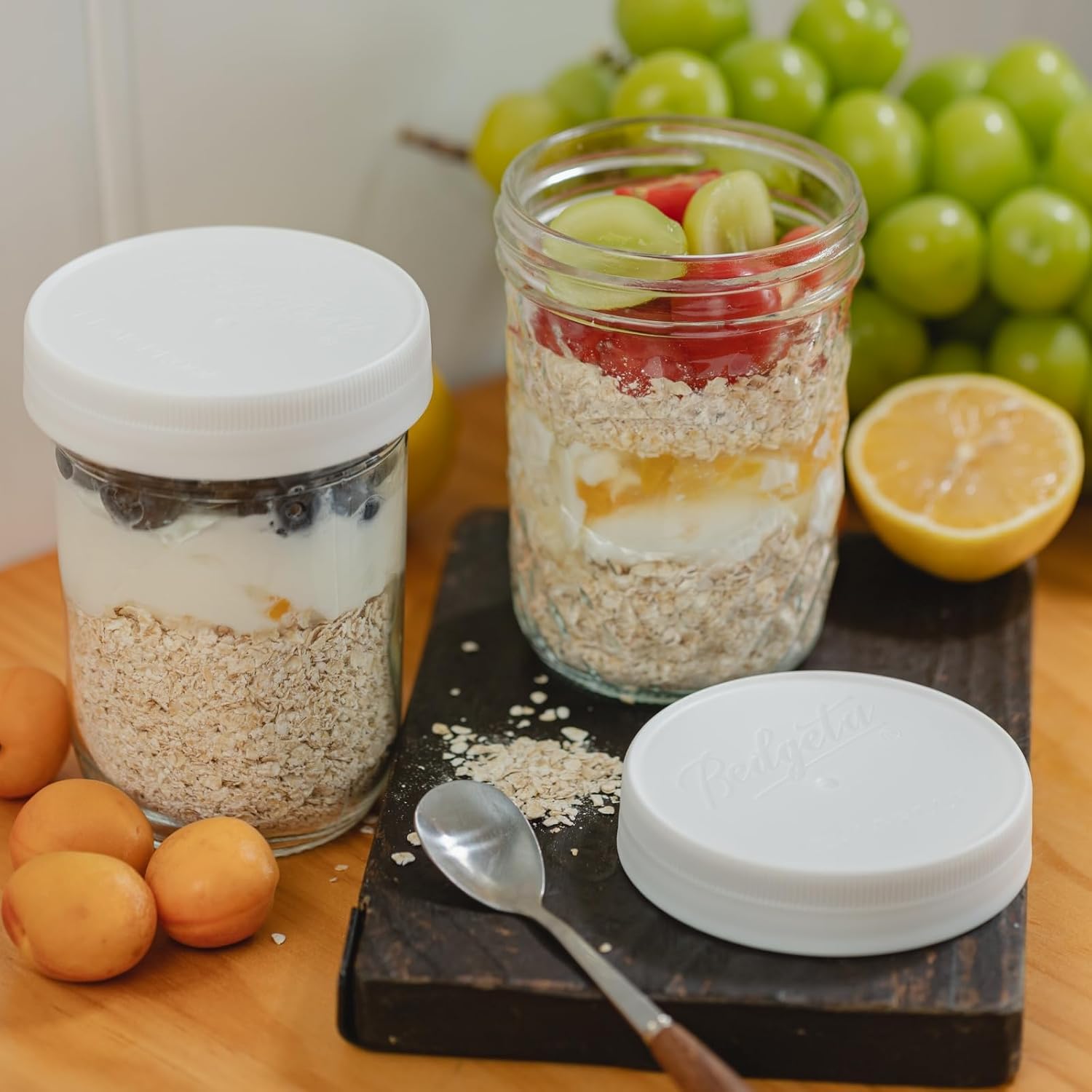 12 Pack 16 oz Wide Mouth Clear – Food Storage Glass Jar Bewertung und Preis