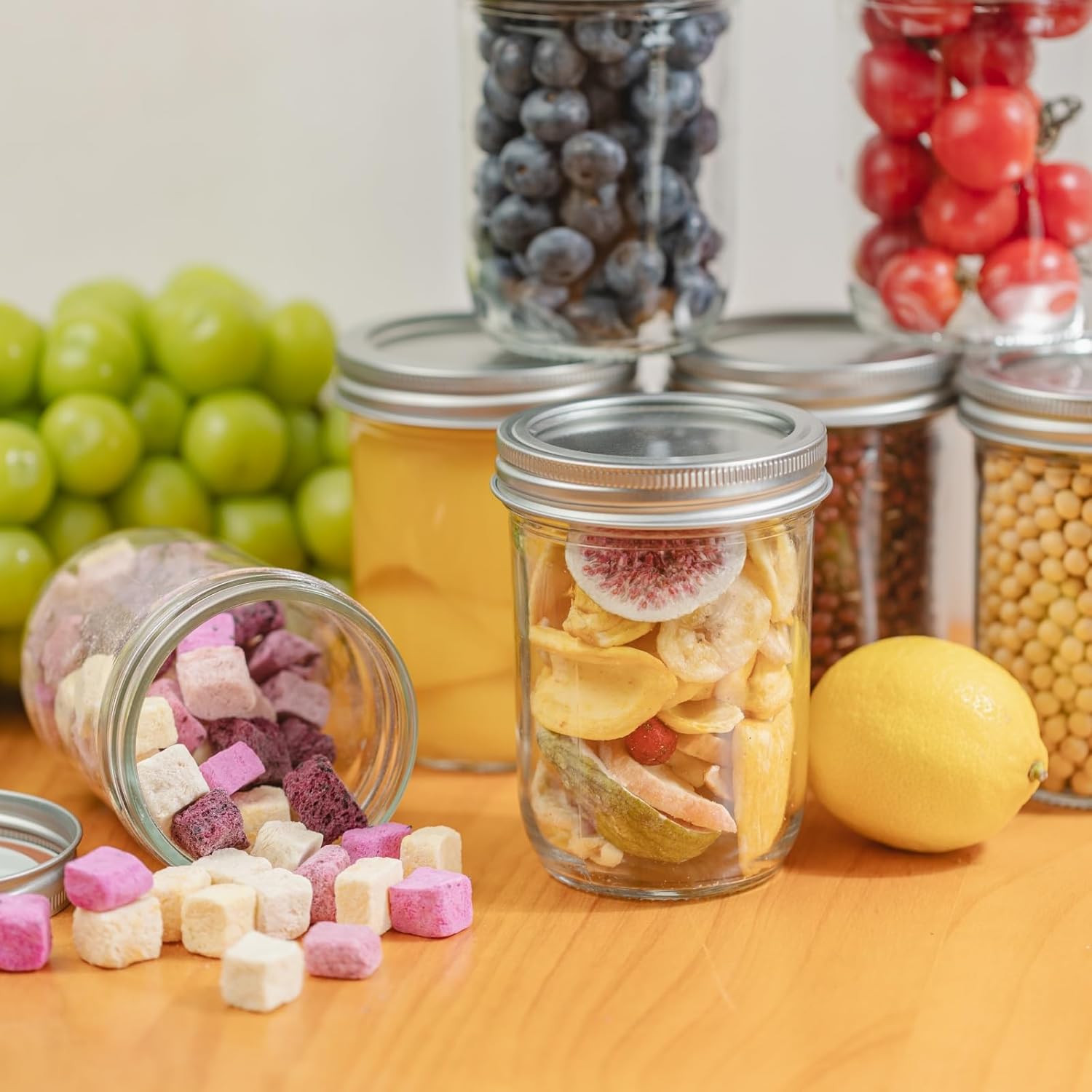 12 Pack 16 oz Wide Mouth Clear – Food Storage Glass Jar Bewertung und Preis