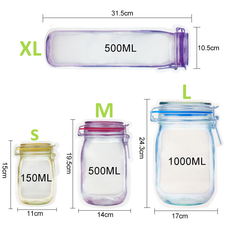 Reusable Mason Jar Zipper Bags – Food Storage Ziploc Bags Bewertung und Preis