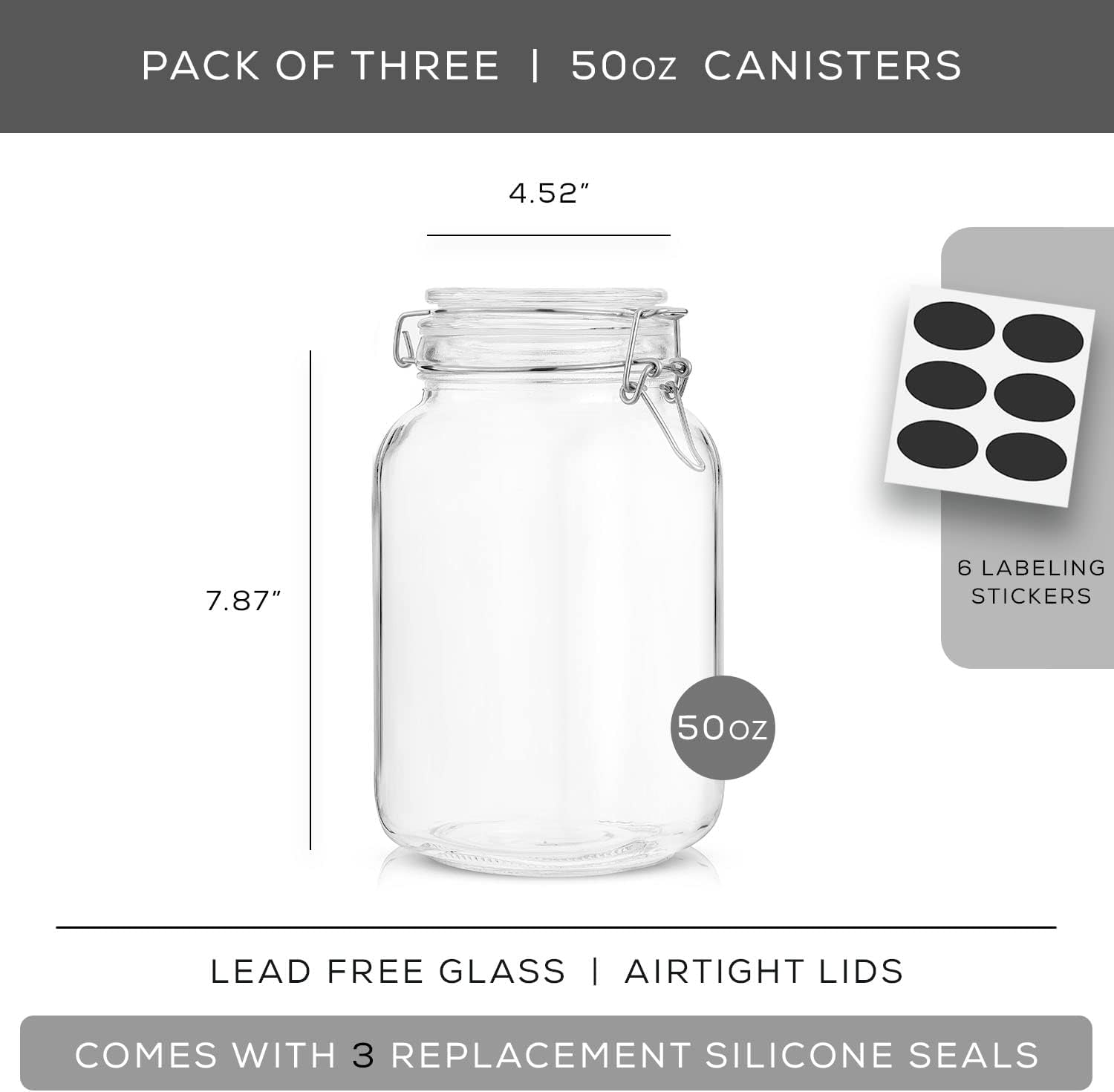 Airtight Glass Jars with Lids  – Food Storage Glass Jar Bewertung und Preis