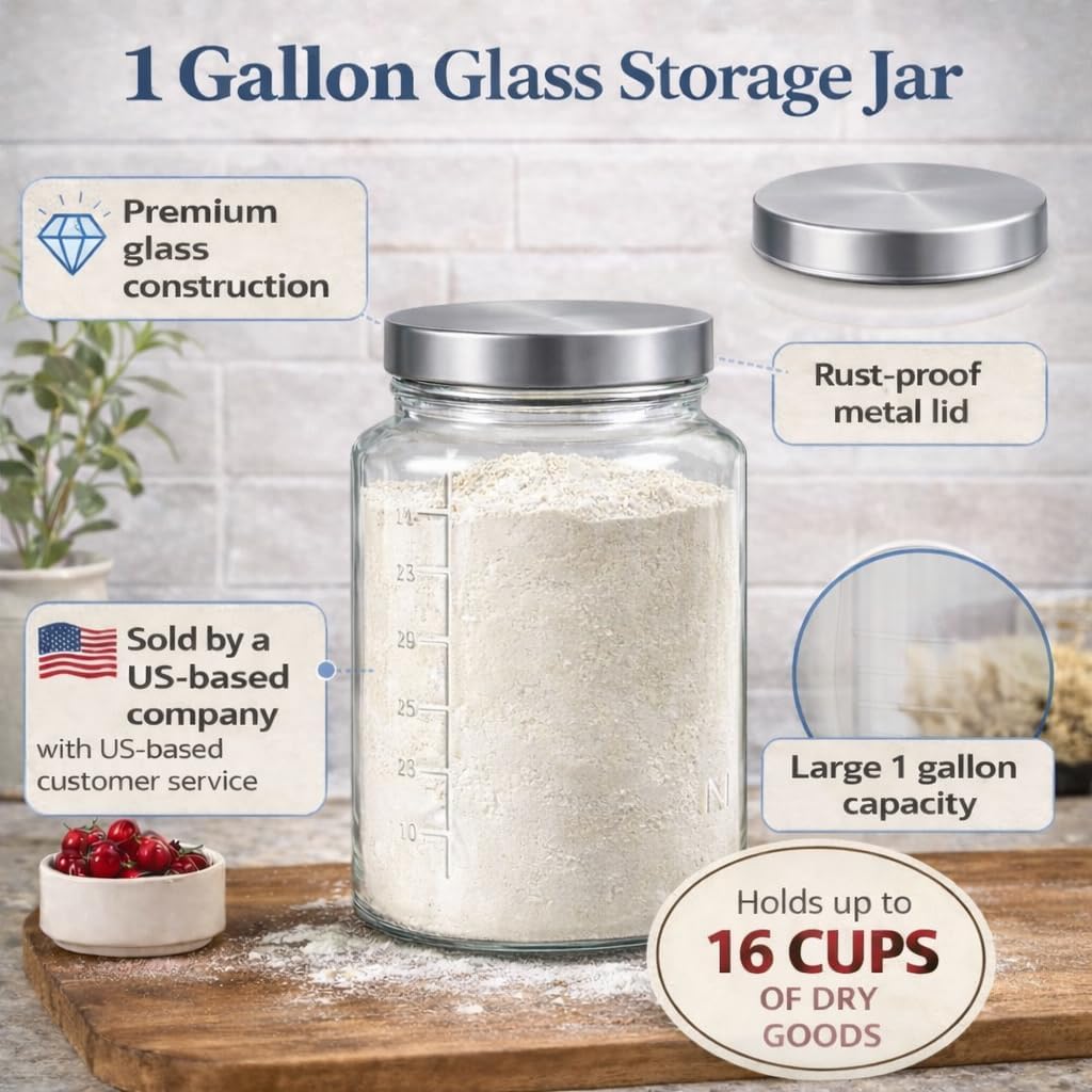 Extra Large    Jar - 1 Gallon  – Food Storage Glass Jar Bewertung und Preis