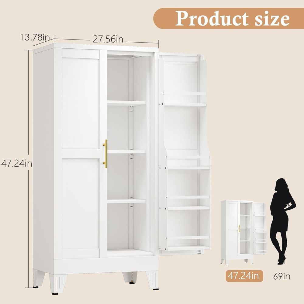 48-Inch Tall Metal Kitchen Pan – Food Storage Cabinet For Kitchen Bewertung und Preis