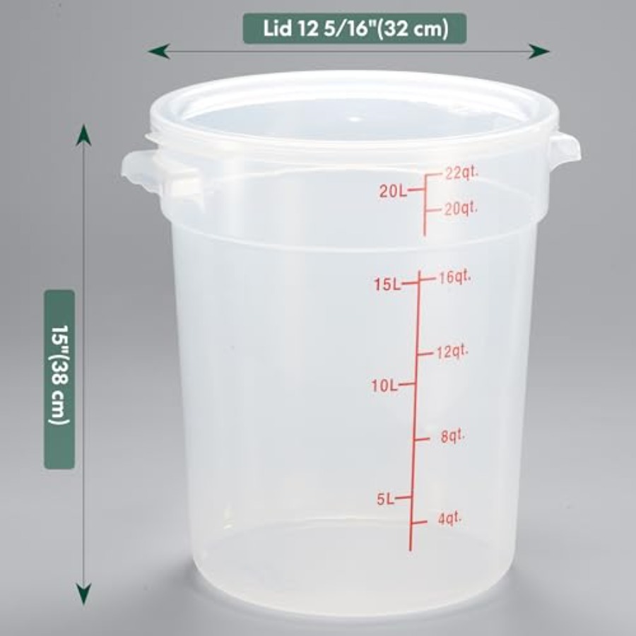 22 Quart Translucent Round Foo – Food Storage 4 Quart Bewertung und Preis