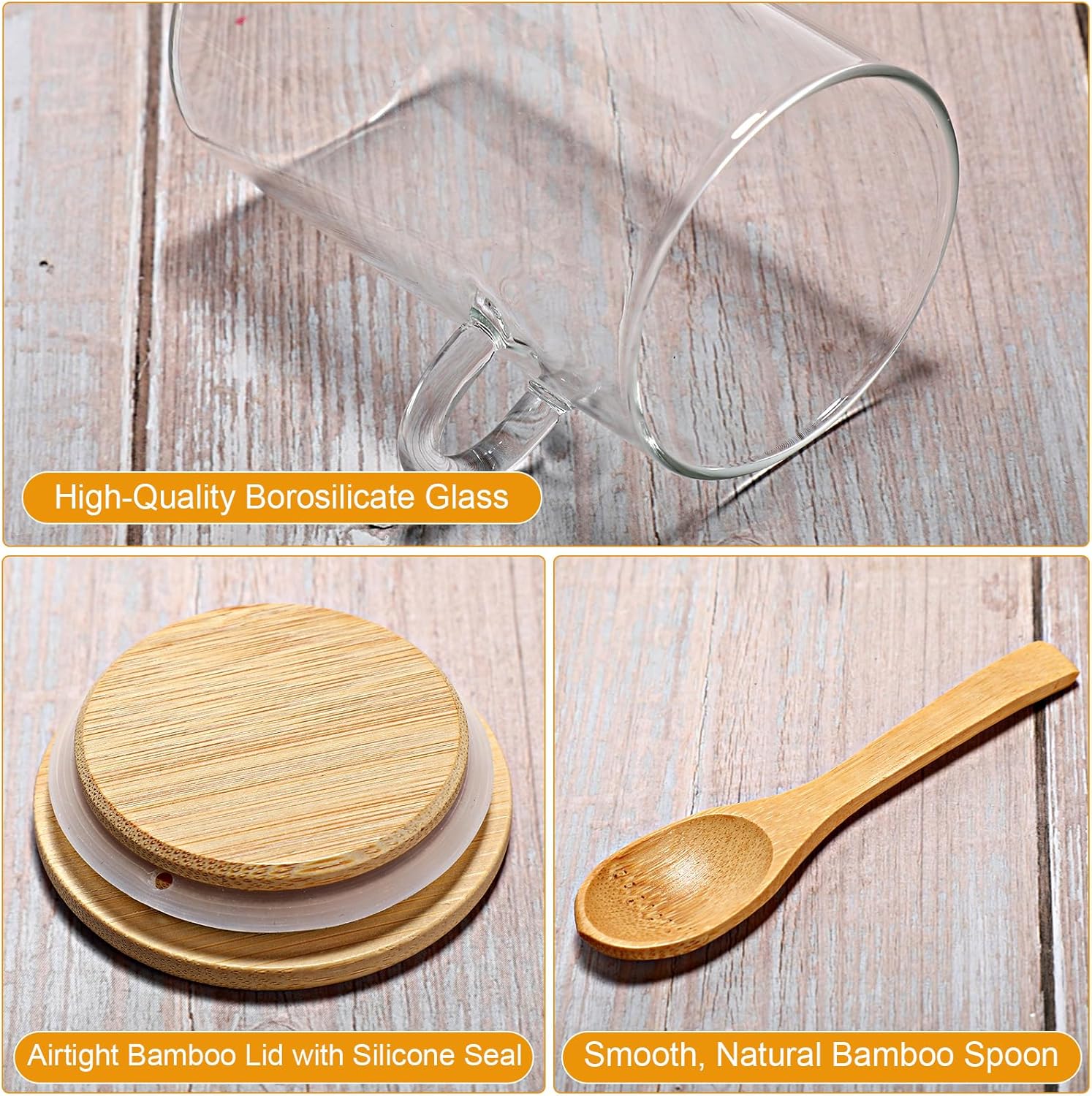 10 Pack Glass Jars with Bamboo – Food Storage Glass Jar Bewertung und Preis