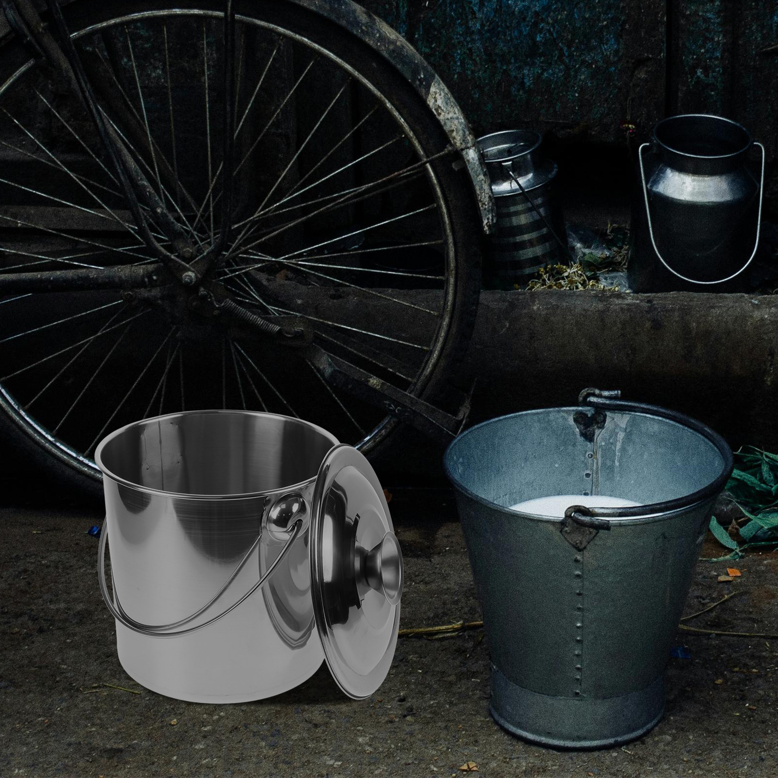 Stainless Steel Milk Bucket wi – Food Storage In Restaurant Bewertung und Preis