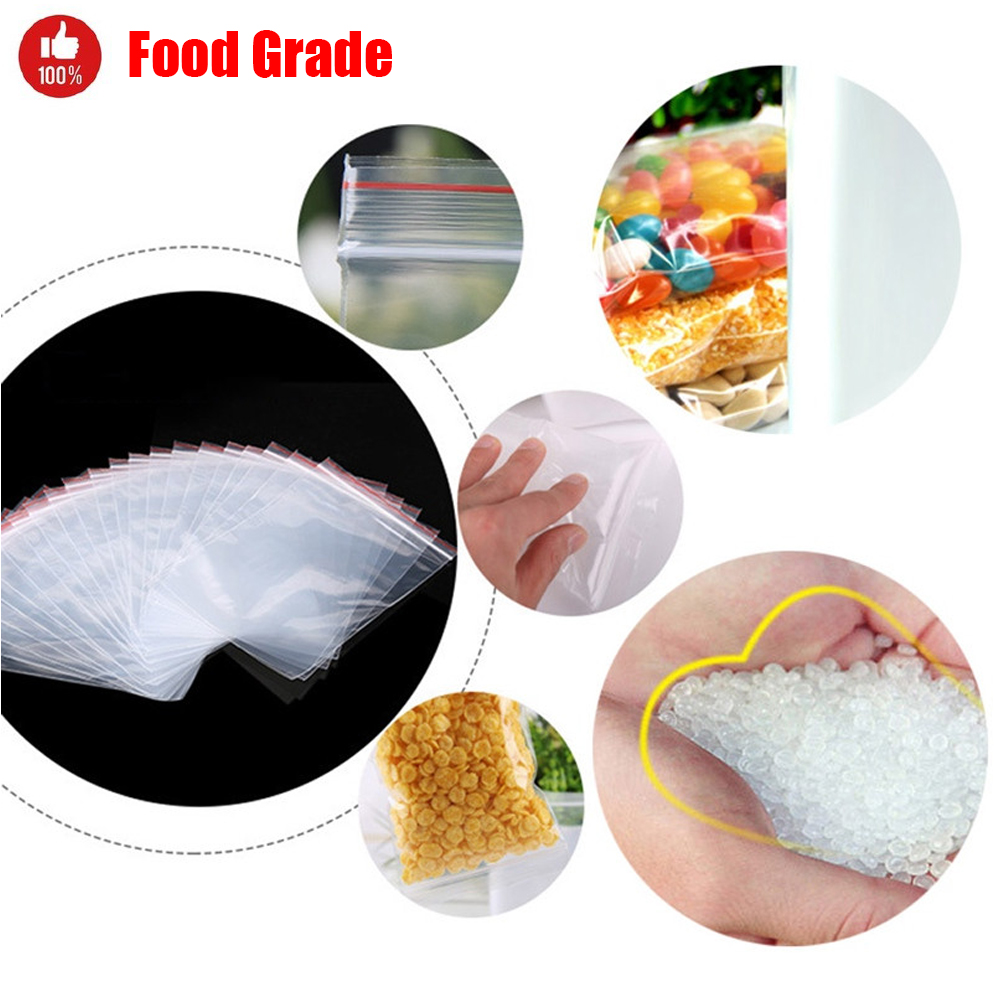 100PCS 0.05mm Thickness Transp – Food Storage Zipper Bags Bewertung und Preis