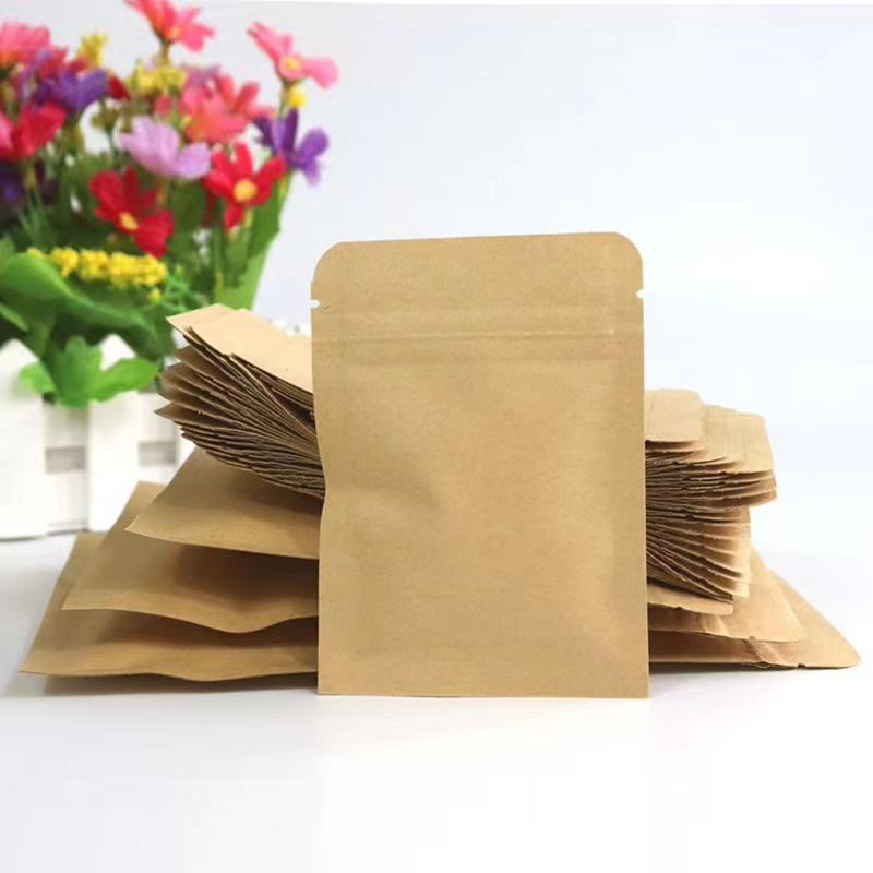 100Pcs Thick Flat Brown Kraft  – Food Storage Ziploc Bags Bewertung und Preis
