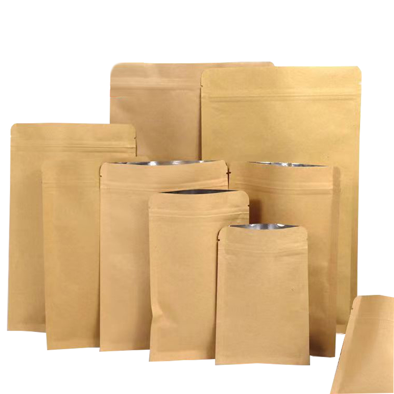 100Pcs Thick Flat Brown Kraft  – Food Storage Ziploc Bags Bewertung und Preis
