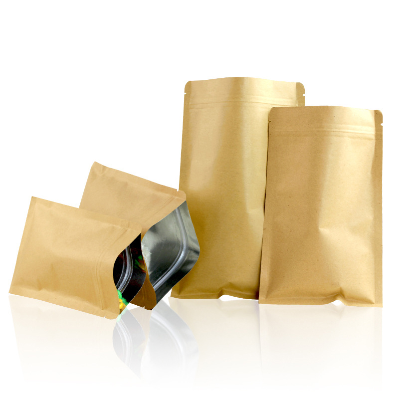 100Pcs Thick Flat Brown Kraft  – Food Storage Ziploc Bags Bewertung und Preis
